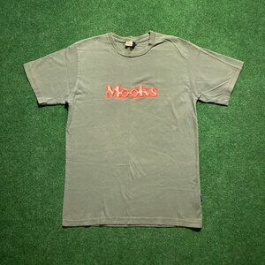 Vintage Men’s Mooks Skateboard T-Shirt Olive-Green Large